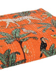 Plaid/Beach Mat Exotic Animals/Plants Stitches Cotton Orange Large - vivahabitat.com