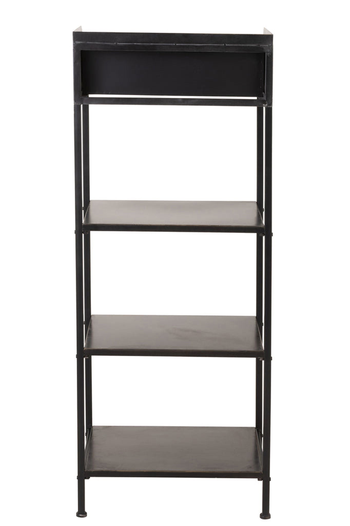 Rack 1 Drawer+3 Shelves Metal Black - vivahabitat.com