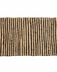 Carpet Black Natural Stripes 60 x 1 x 90 cm (12 Units)
