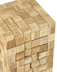 Sidetable/Stool Pieces Teak Wood Natural Small - vivahabitat.com