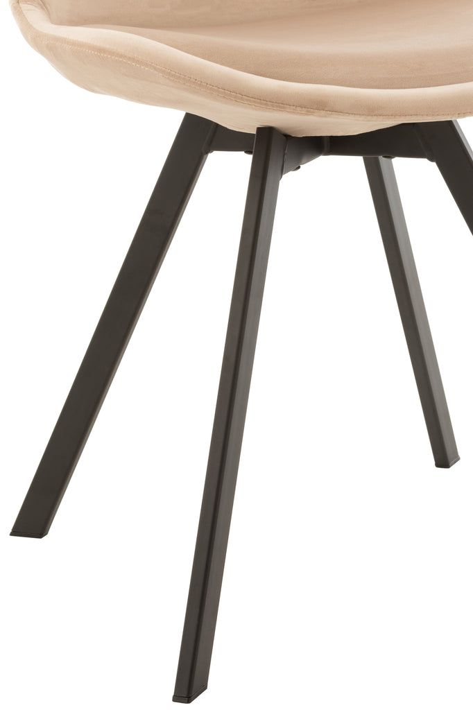 Chair Helene Metal/Textile Beige - vivahabitat.com