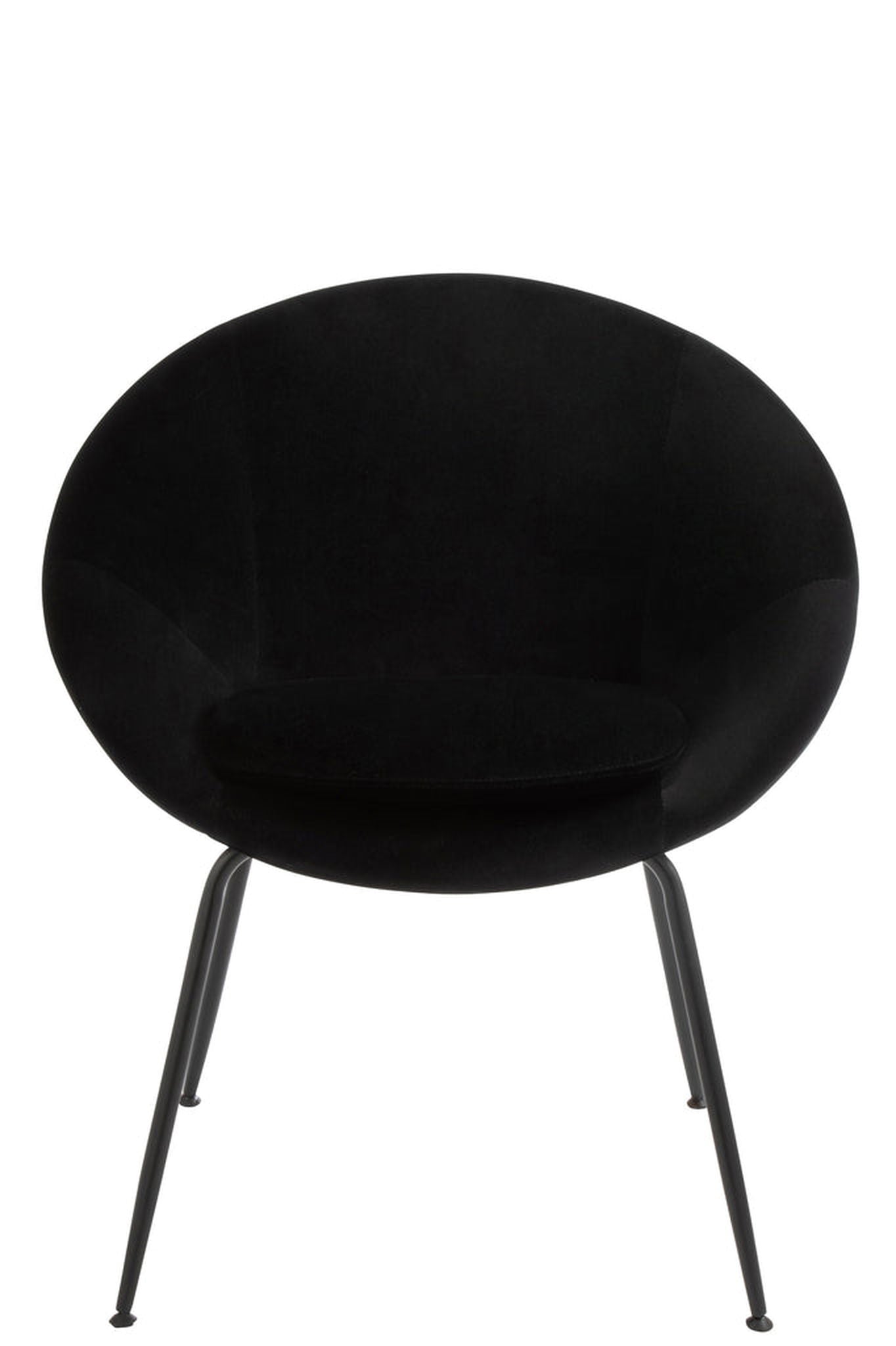Chair Round Metal/Textile Black - vivahabitat.com