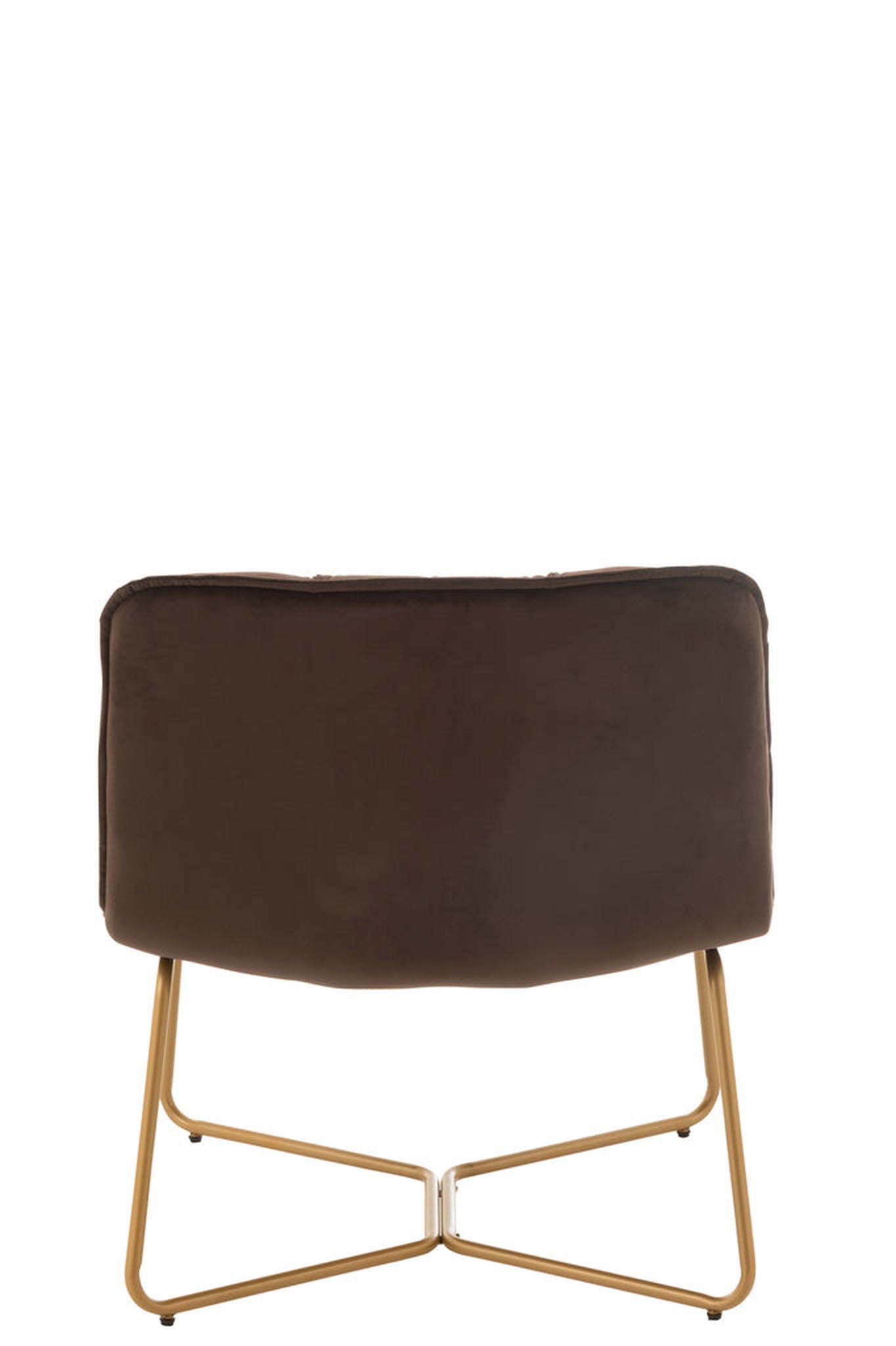 Lounge Chair Lisa Metal/Textile Dark Brown - vivahabitat.com
