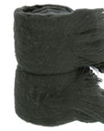 Throw With Fringes Polyester Anthracite - vivahabitat.com
