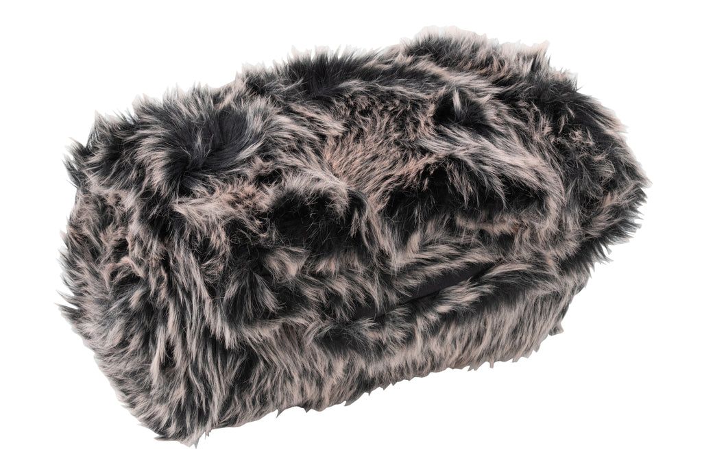 Plaid Fake Fur Long Grey/Black/White - vivahabitat.com