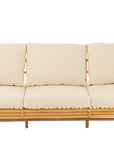 Sofa Elise+Cushion 3 Person Rattan/Textile Natural/White - vivahabitat.com