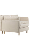 Venture Home Zero Corner Sofa - Woodlook / Beige Fabric