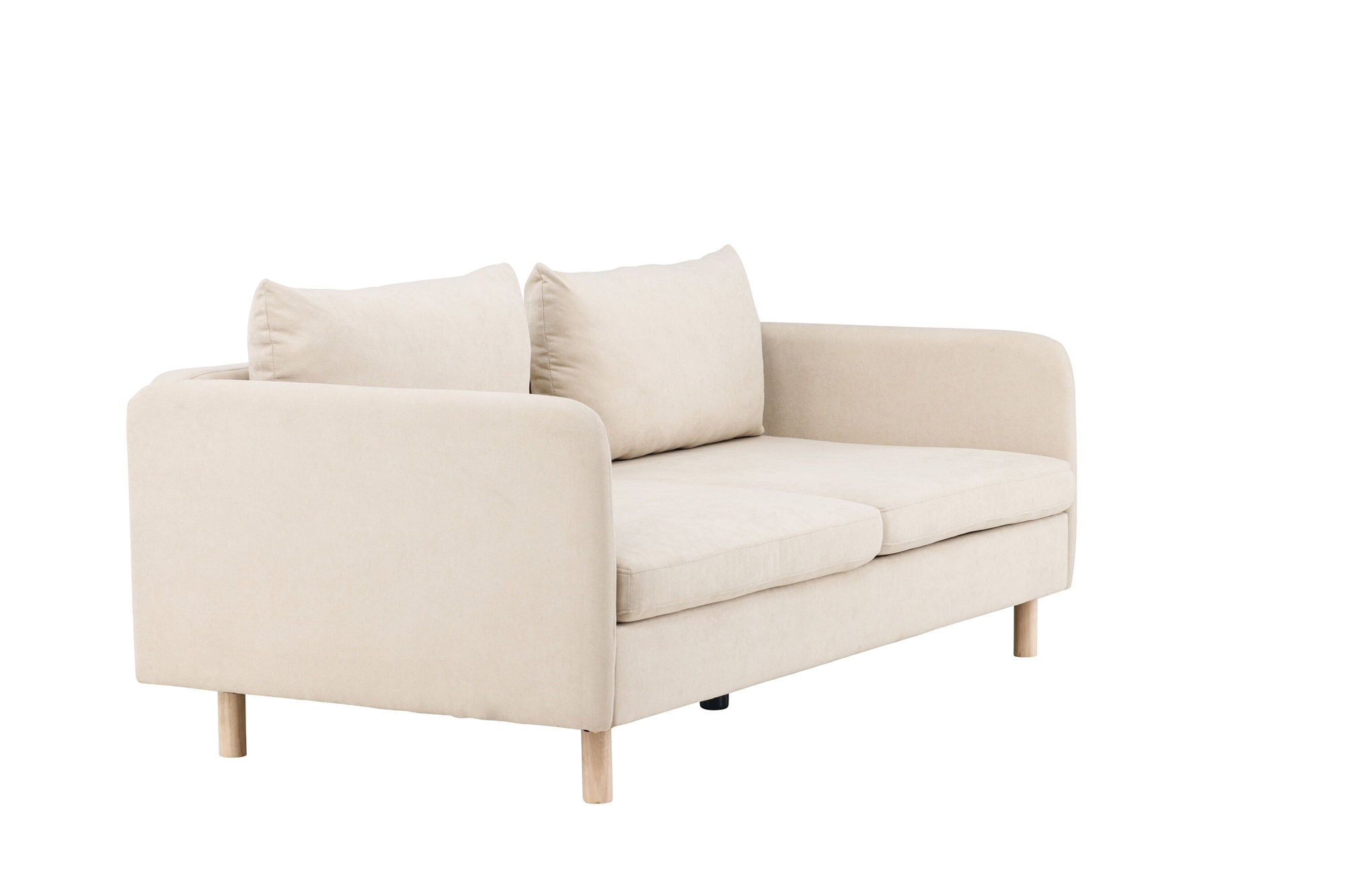 Venture Home Zero 2-seat Sofa - Woodlook / Beige Fabric - vivahabitat.com