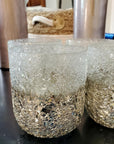 Candleholder broken glass/silver