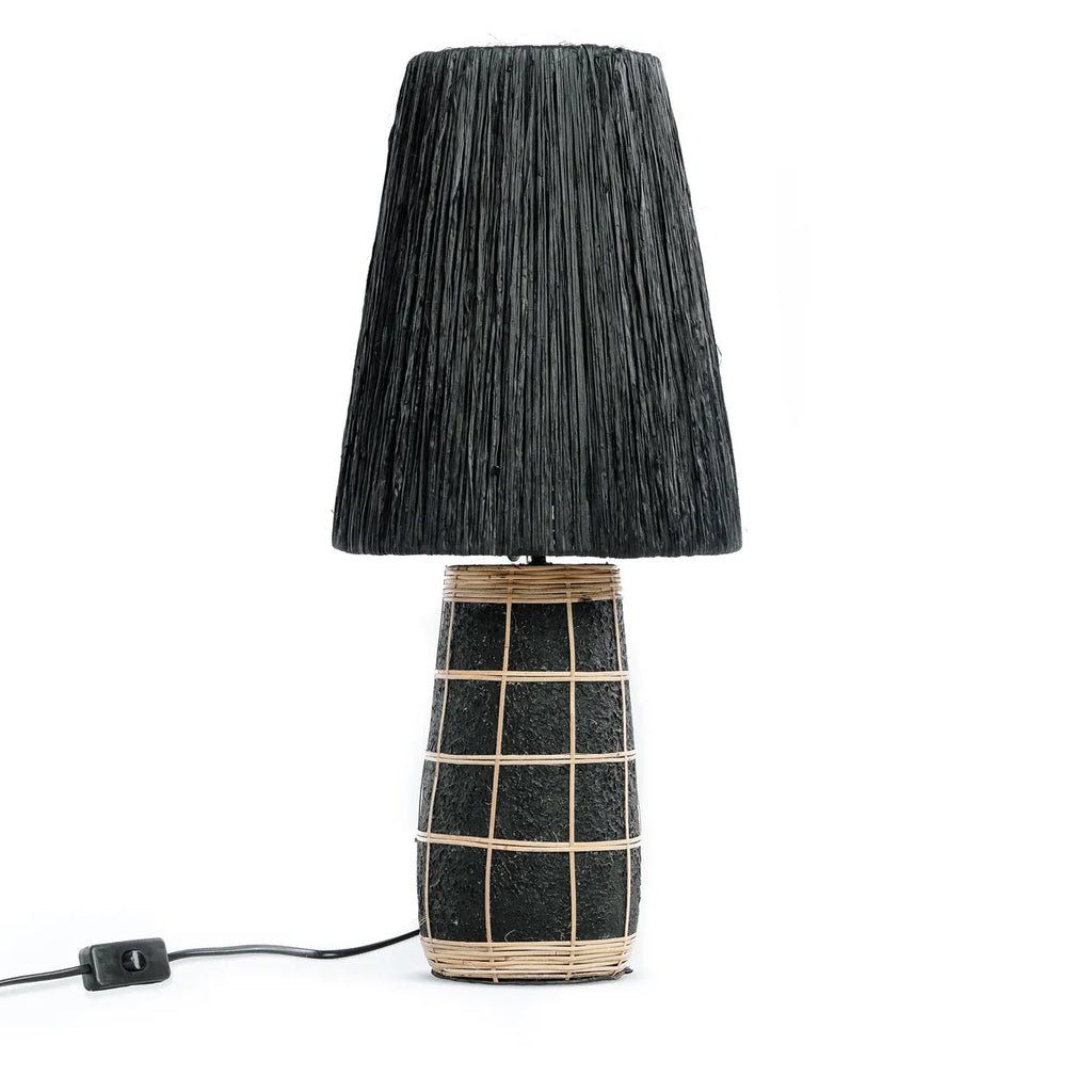 The Naxos Table Lamp - Black Natural -vivahabitat.com