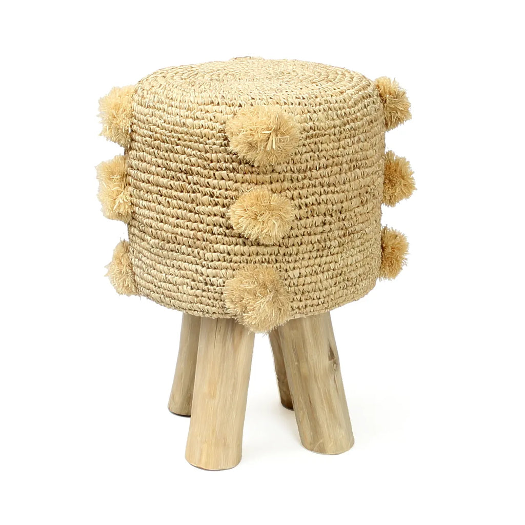 The Raffia Pom Pom Chair - Natural -vivahabitat.com