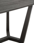 Dining Table Maty Exotic Wood/Rattan Black