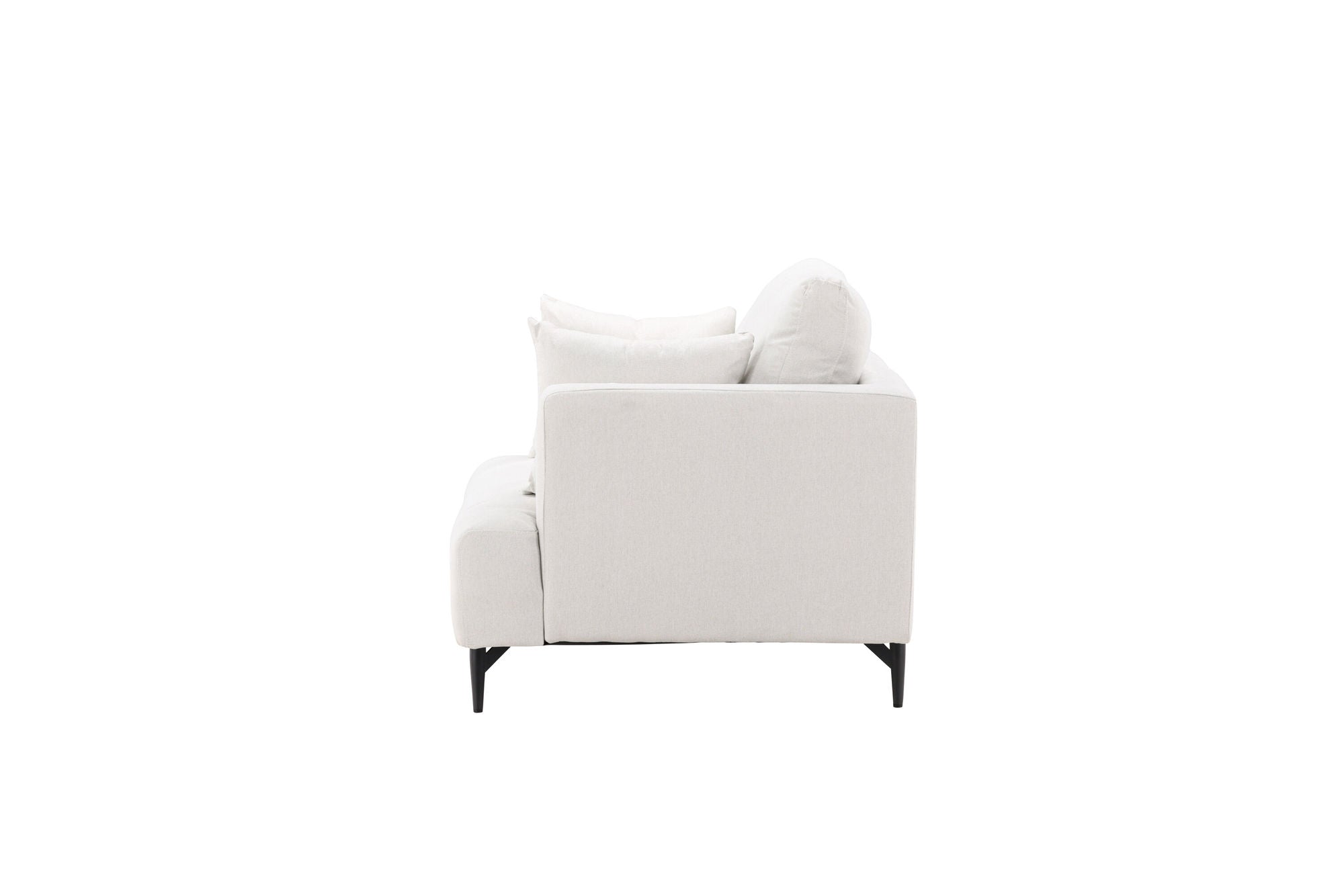 Venture Home Sofia Single Sofa - Black / Beige Fabric / linen