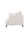 Venture Home Sofia Single Sofa - Black / Beige Fabric / linen