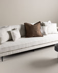 Venture Home Sofia Sofa - Black / Beige Fabric / linen