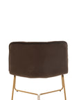 Lounge Chair Lisa Metal/Textile Dark Brown