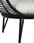 Lounge Chair Oval Steel Black