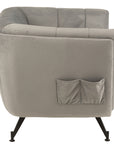 Lounge Seat 1-Person Textile/Wood/Metal Light Grey