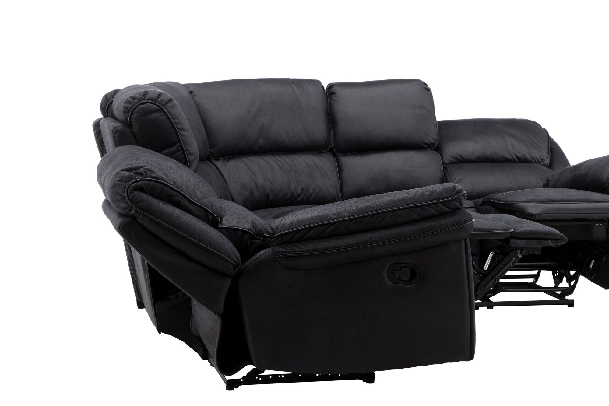 Venture Home Sofá reclinable Saranda - / Microfibra negra