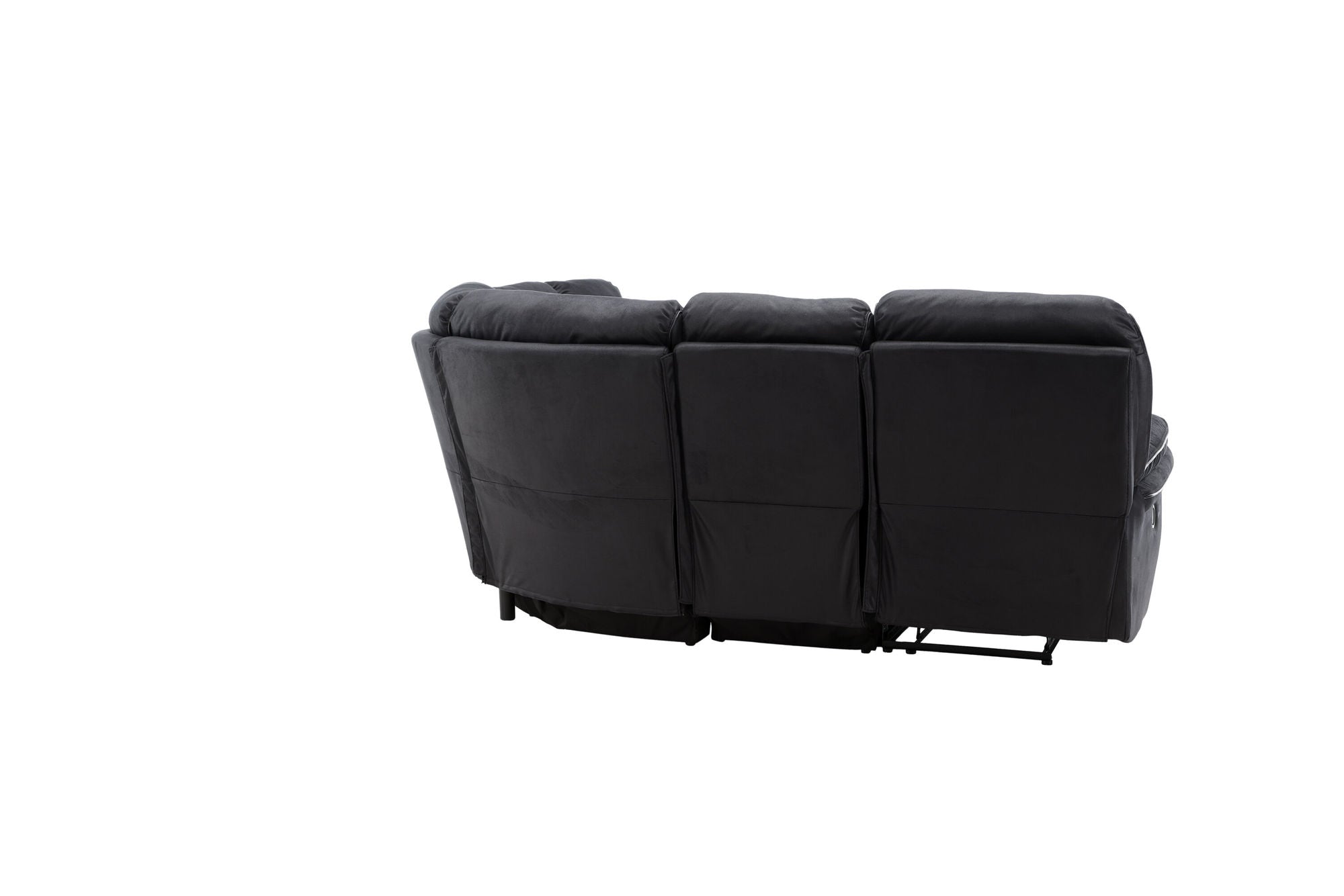 Venture Home Sofá reclinable Saranda - / Microfibra negra