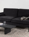 Venture Home Sofá de 2 plazas Antibes - Tela de terciopelo gris oscuro