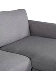 Venture Home Zoom U-Sofa – Schwarz / Stahlgrauer Stoff