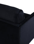 Venture Home Zoom 2-Sitzer-Sofa – Schwarz / Schwarzer Samt