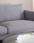 Venture Home Zoom 2-Sitzer-Sofa – Schwarz / Stahlgrauer Stoff
