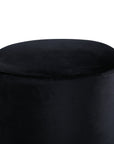 Venture Home Limpen Pouf - / Black Velvet