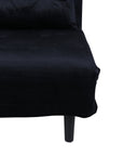 Venture Home Cama plegable Vicky individual - Negro / Terciopelo negro