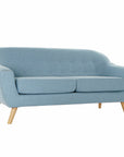 Sofá de 3 Plazas DKD Home Decor Poliéster Madera de caucho Azul cielo (172 x 80 x 81 cm)
