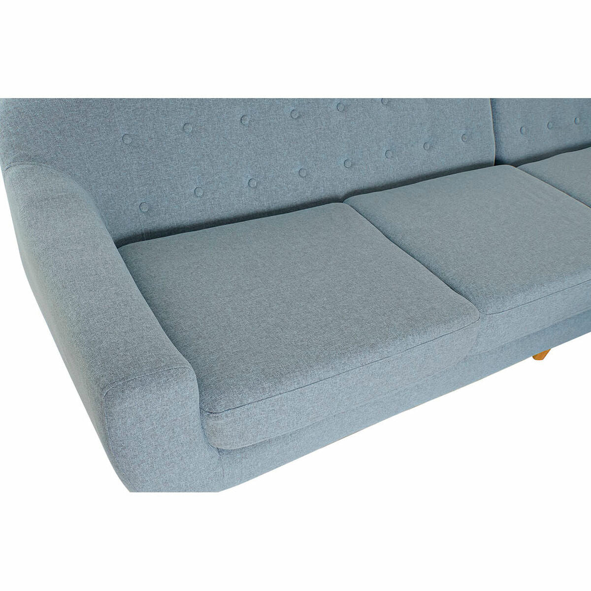 3-Seater Sofa DKD Home Decor 8424001799343 226 x 144 x 84 cm Scandi Rubber wood Sky blue