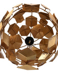 Geometric floor lamp in gold