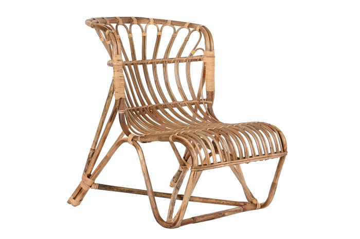 Rattan lounge chair outdoor and indoor