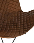 Butterfly chair leather cognac brown