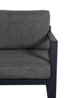 Venture Home Salvador Corner Sofa - BLACK / Grey cushions