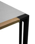 Venture Home Texas Dining Table 200*100 - Black Alu / Teak / Grey Spray stone